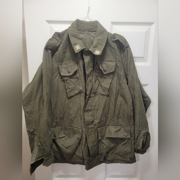 Other - Vintage Italian Military Field Jacket Mens Lightweight Army Combat Olive L